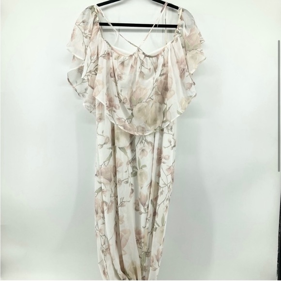 SHOW ME YOUR MUMU Rebecca Ruffle Chiffon Floral Print Maxi Dress - Picture 7 of 9